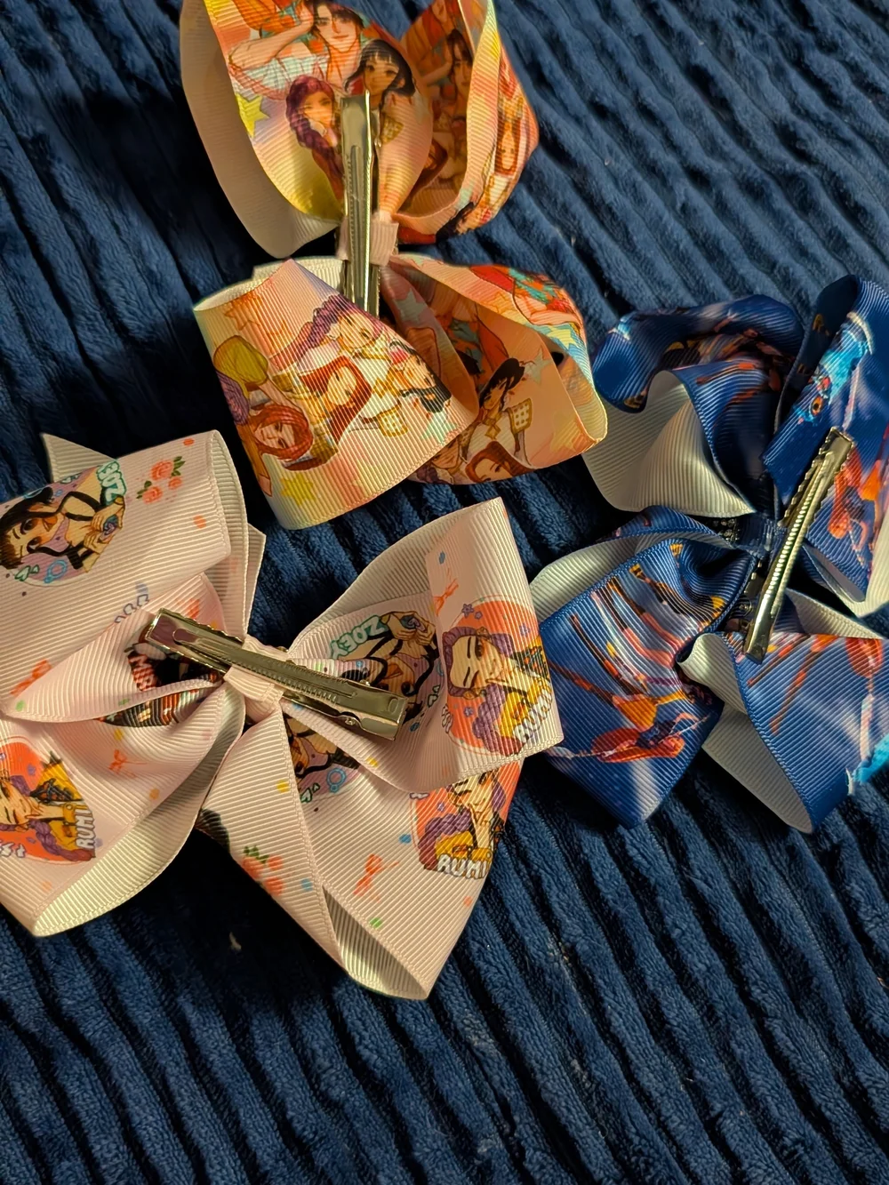Set of 3 K-pop Demon Hunters Print Hair Bows
